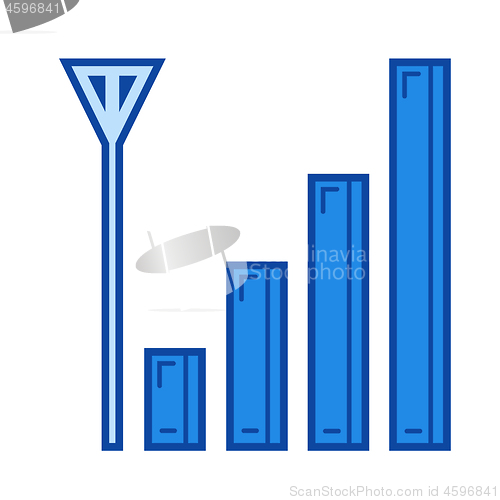 Image of Mobile signal line icon.