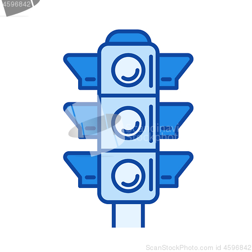 Image of Traffic light line icon.