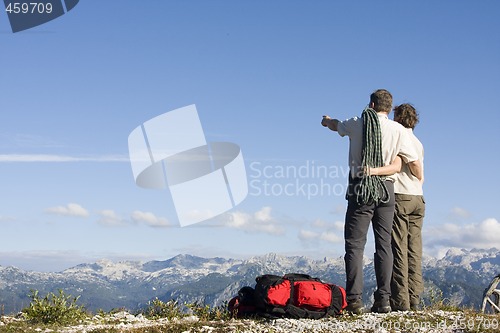 Image of Mountaineers on mountain peak