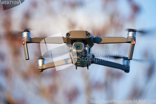 Image of Drone flying outdoors