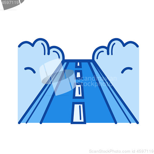 Image of Road line icon.