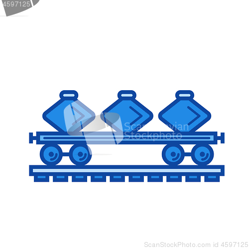 Image of Freight train line icon.