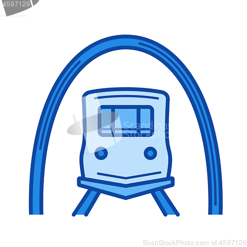 Image of Railway tunnel line icon.