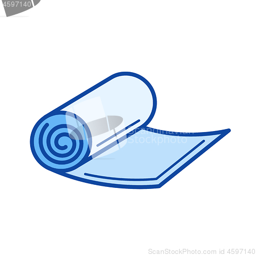 Image of Yoga mat line icon.