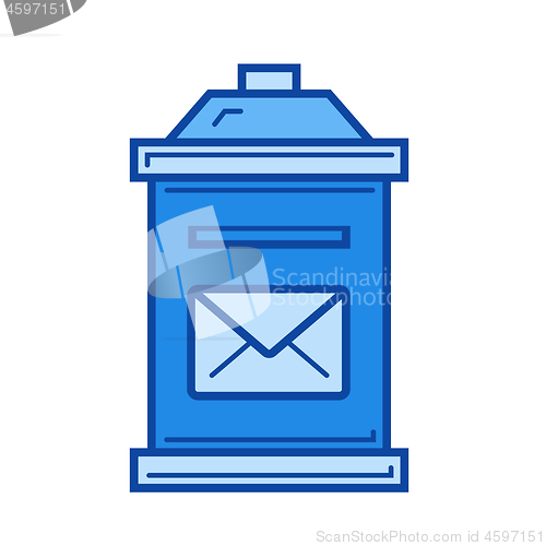 Image of Postbox line icon.