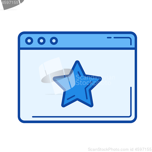 Image of Starred page line icon.