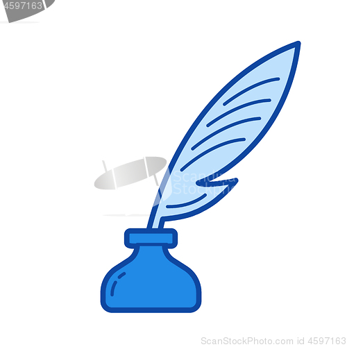 Image of Copywriting line icon.