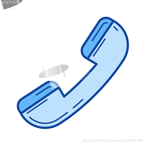 Image of Phone handset line icon.