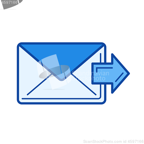 Image of Forward email line icon.