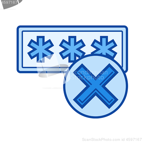 Image of Access denied line icon.