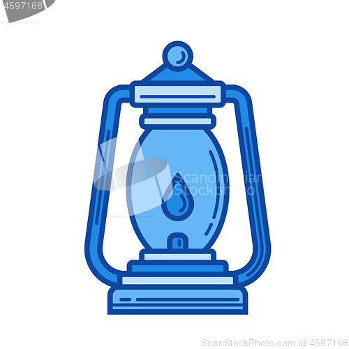 Image of Camping lantern line icon.