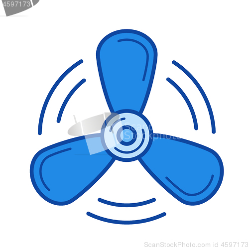 Image of Ship propeller line icon.