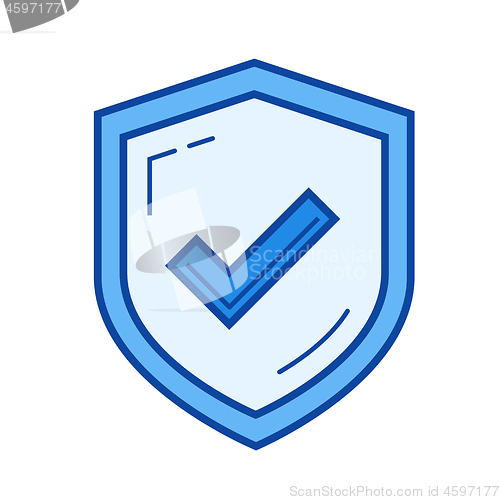 Image of Data security line icon.