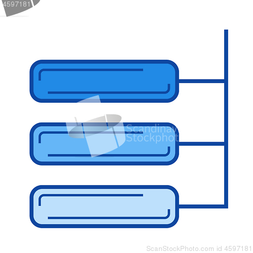 Image of Data structure line icon.