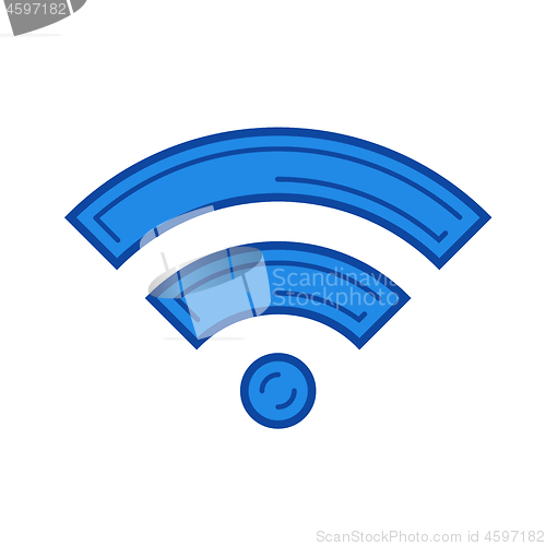 Image of Wireless connection line icon.