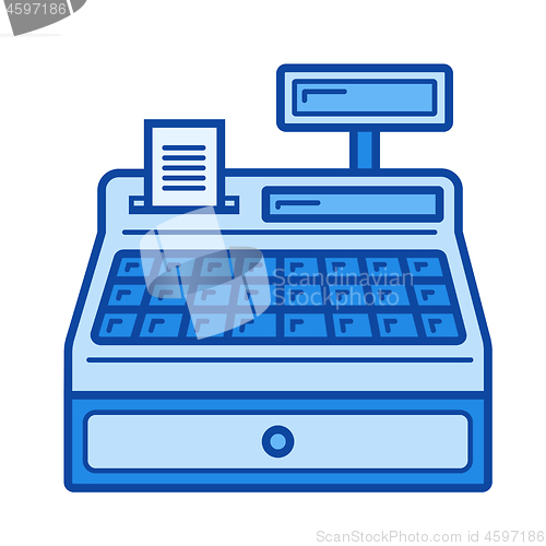 Image of Cash register line icon.
