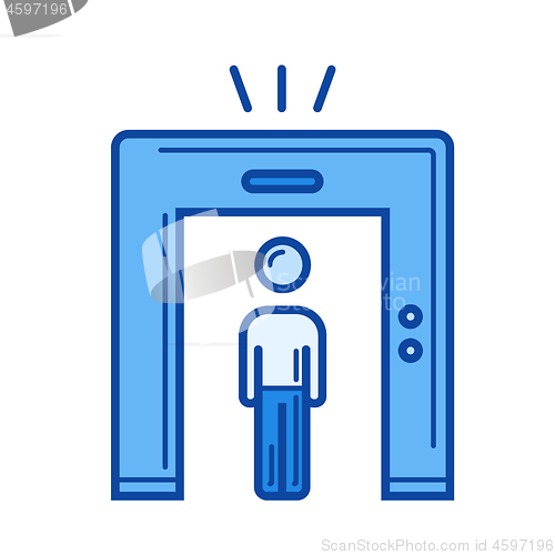 Image of Airport security line icon.