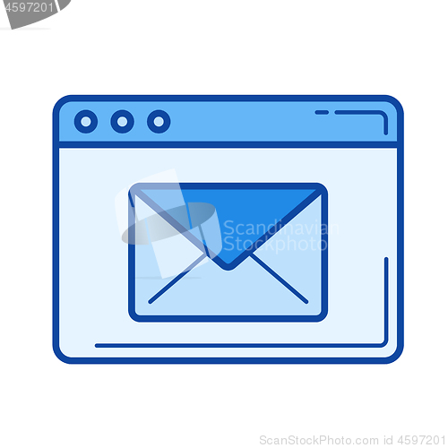 Image of Email service line icon.