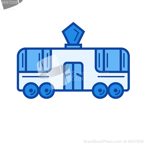 Image of Streetcar tram line icon.