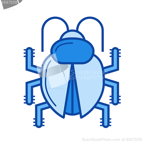 Image of Bug fixing line icon.