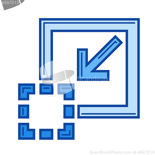 Image of Minimize image line icon.