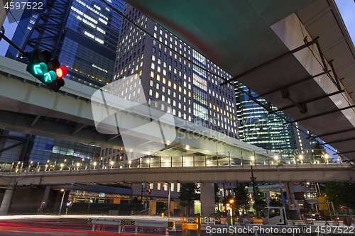 Image of Modern architecture. Elevated Highways and skyscrapers in Tokyo.