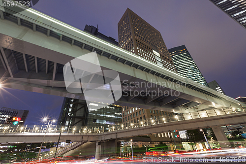 Image of Modern architecture. Elevated Highways and skyscrapers in Tokyo.