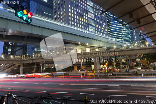 Image of Modern architecture. Elevated Highways and skyscrapers in Tokyo.