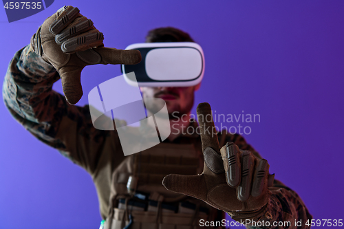 Image of soldier virtual reality