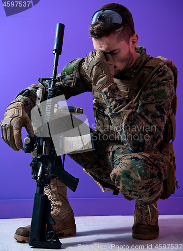 Image of soldier with problems