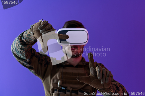 Image of soldier virtual reality