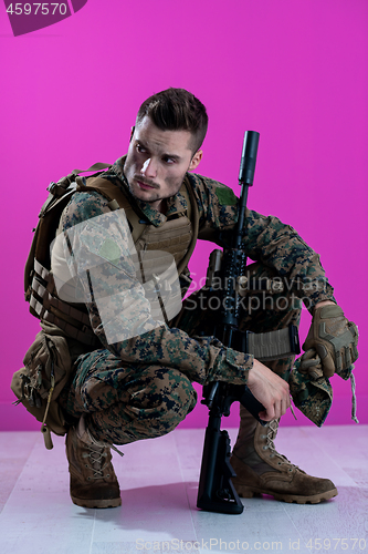 Image of soldier with problems