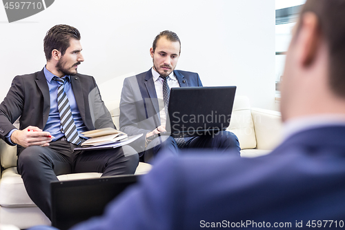 Image of Corporate business team and manager at business meeting.