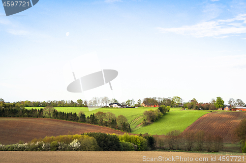 Image of Rural landscape with cultivated fields