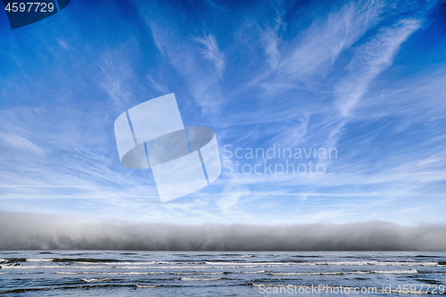 Image of Cloudy weather over the ocean