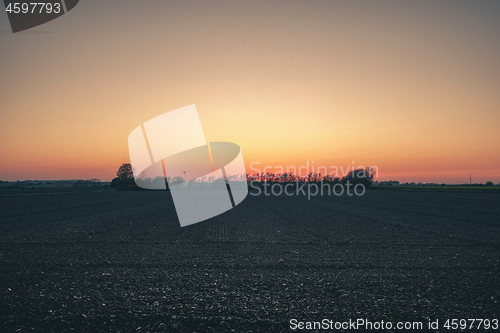 Image of Rural countryside landscape with a farm