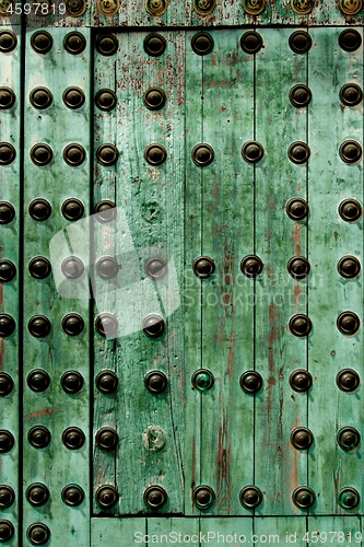Image of Old Green Wooden Background