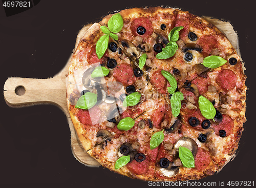 Image of Pepperoni and Mushrooms Pizza