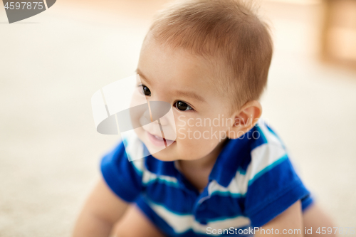 Image of close up of sweet little asian baby boy