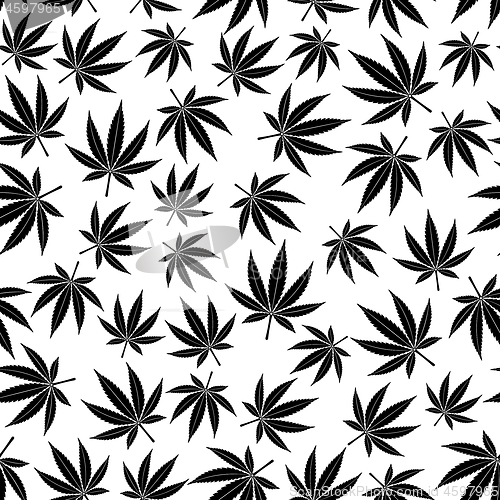 Image of Cannabis Leaf Seamless Pattern