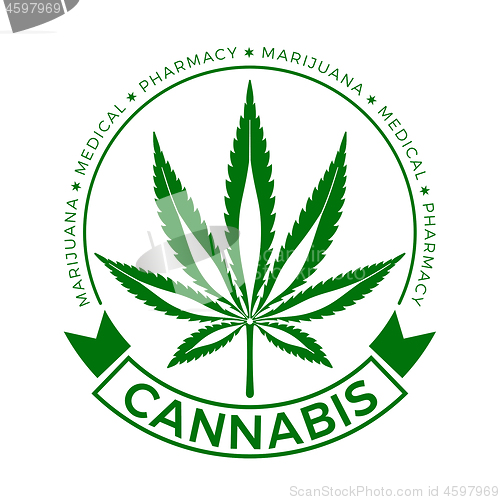 Image of Cannabis Hemp Leaf Logo