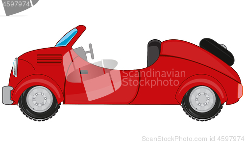 Image of Vector illustration of the car with opened horseback