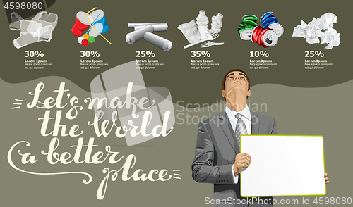 Image of Vector Recycling Garbage And Man