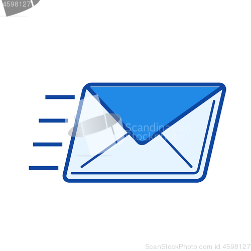 Image of Send email line icon.