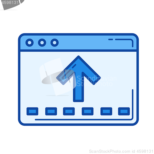 Image of File moving line icon.