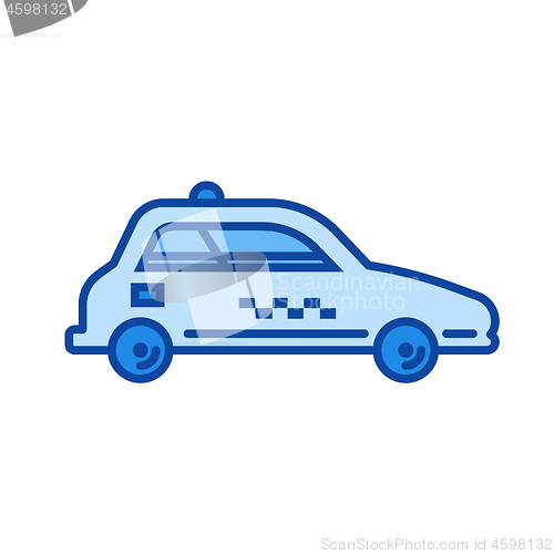 Image of Taxi car line icon.