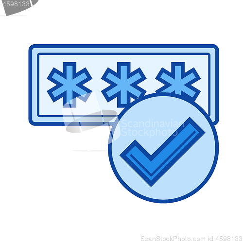 Image of Password protection line icon.