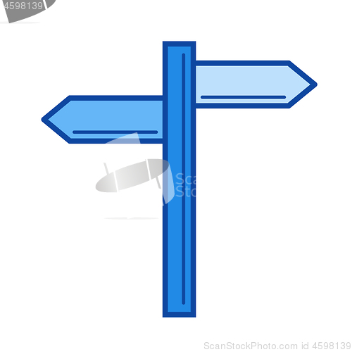 Image of Signpost line icon.