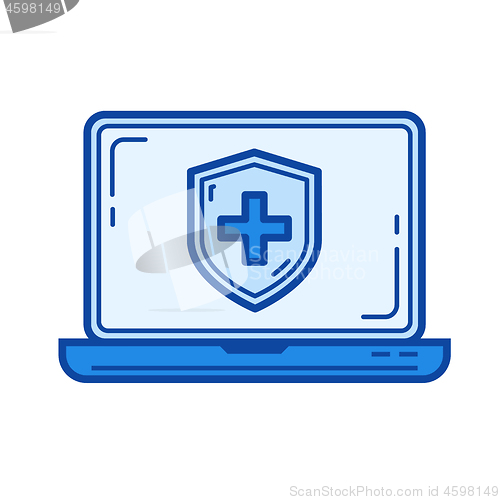 Image of Antivirus line icon.