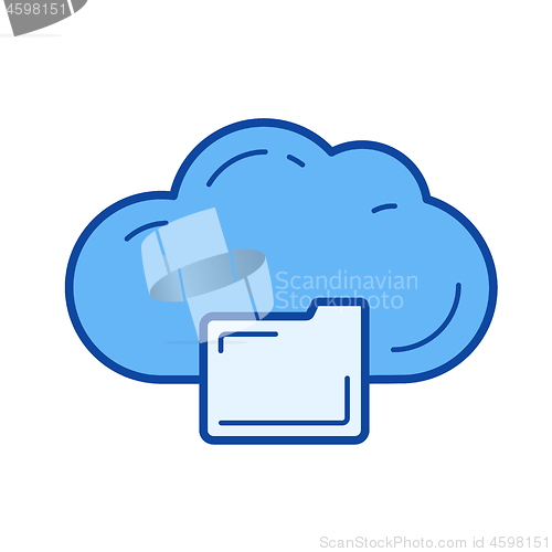 Image of Cloud storage line icon.